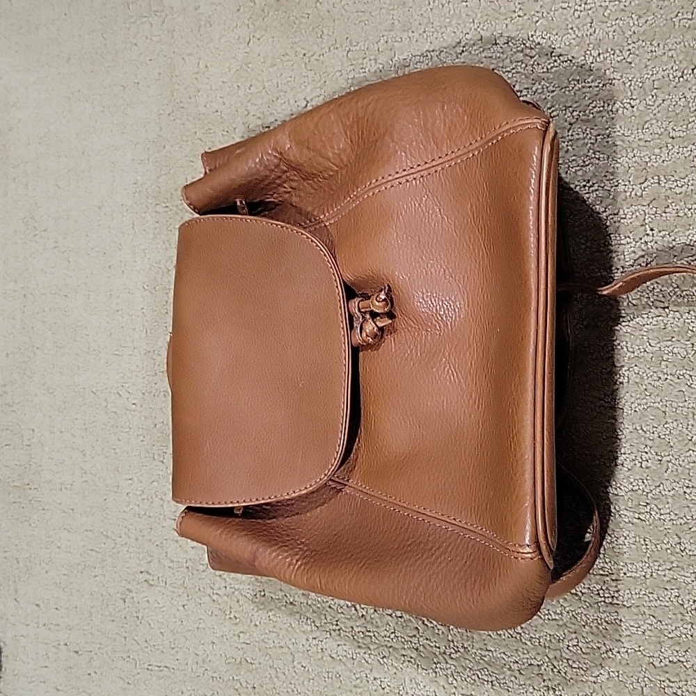 Large Brown Coach Backpack Purse